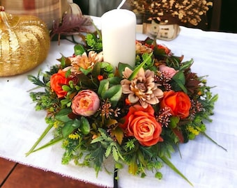Beautiful silk flower arrangement, Artificial flower arrangement, Home Decor, Autumn decor, floral table centerpiece, silk flower, wedding