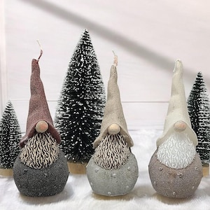 Christmas Gnome Candle: Handmade Soy Wax Festive Decor