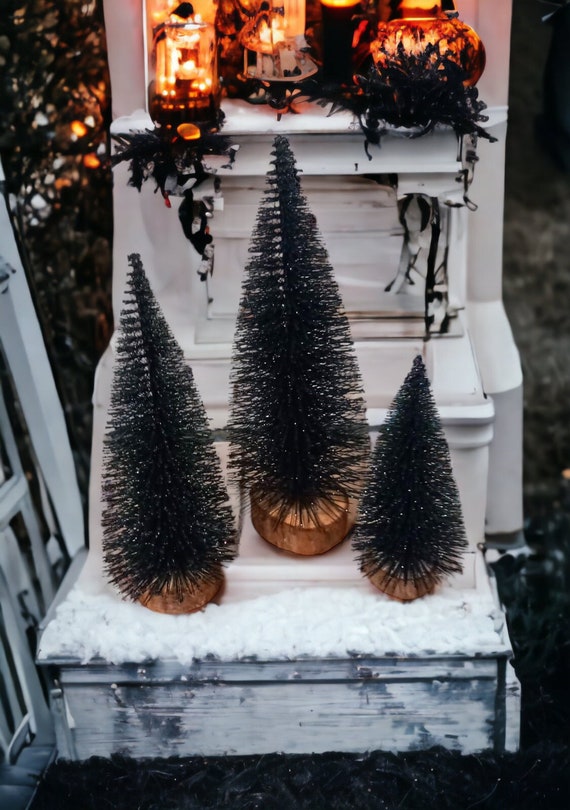 Black small christmas tree discount