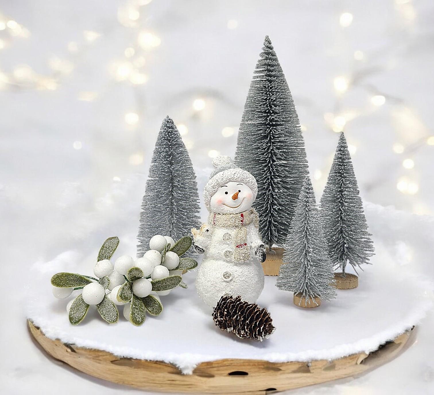 Glittery Silver Mini Christmas Tree: Holiday Home Decor - Etsy