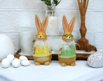 Easter rabbit figurine, easter decoration, rabbit ornament, Easter bunny, garden decor, DIY figurines, spring decor, home decor, table decor