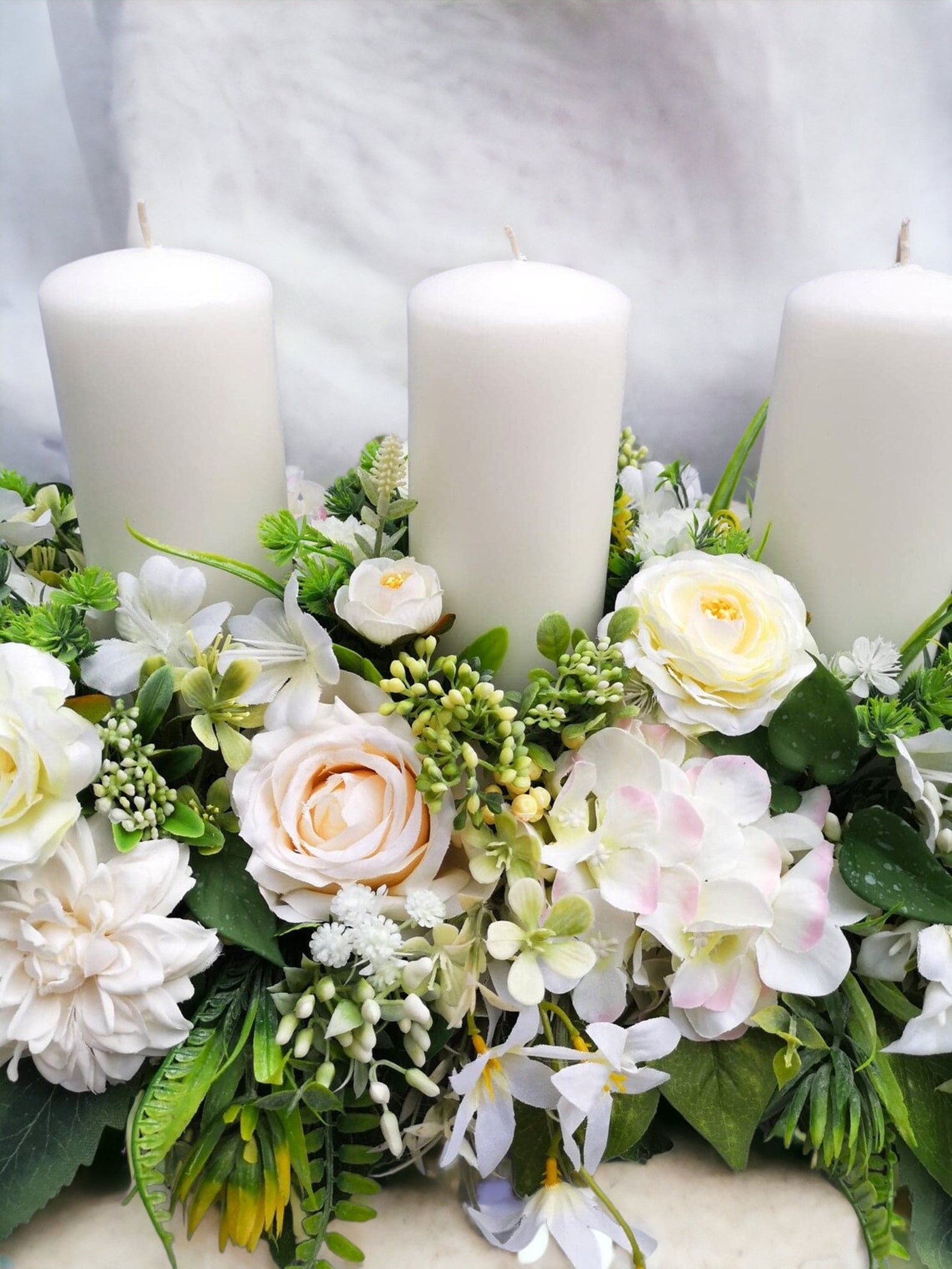 Beautiful Silk Flower Arrangement, Artificial Flower Arrangement, Home ...