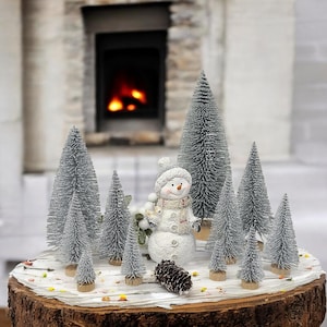 Glittery Silver Mini Christmas Tree: Holiday Home Decor