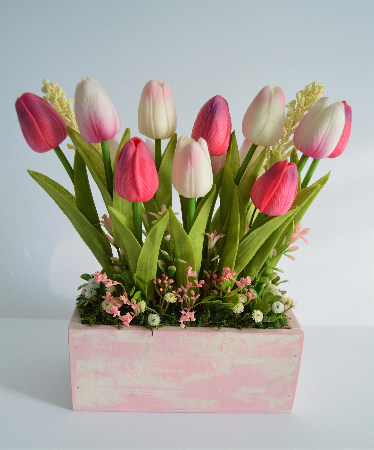 Artificial flower arrangement Windows sill decoration. Real Etsy