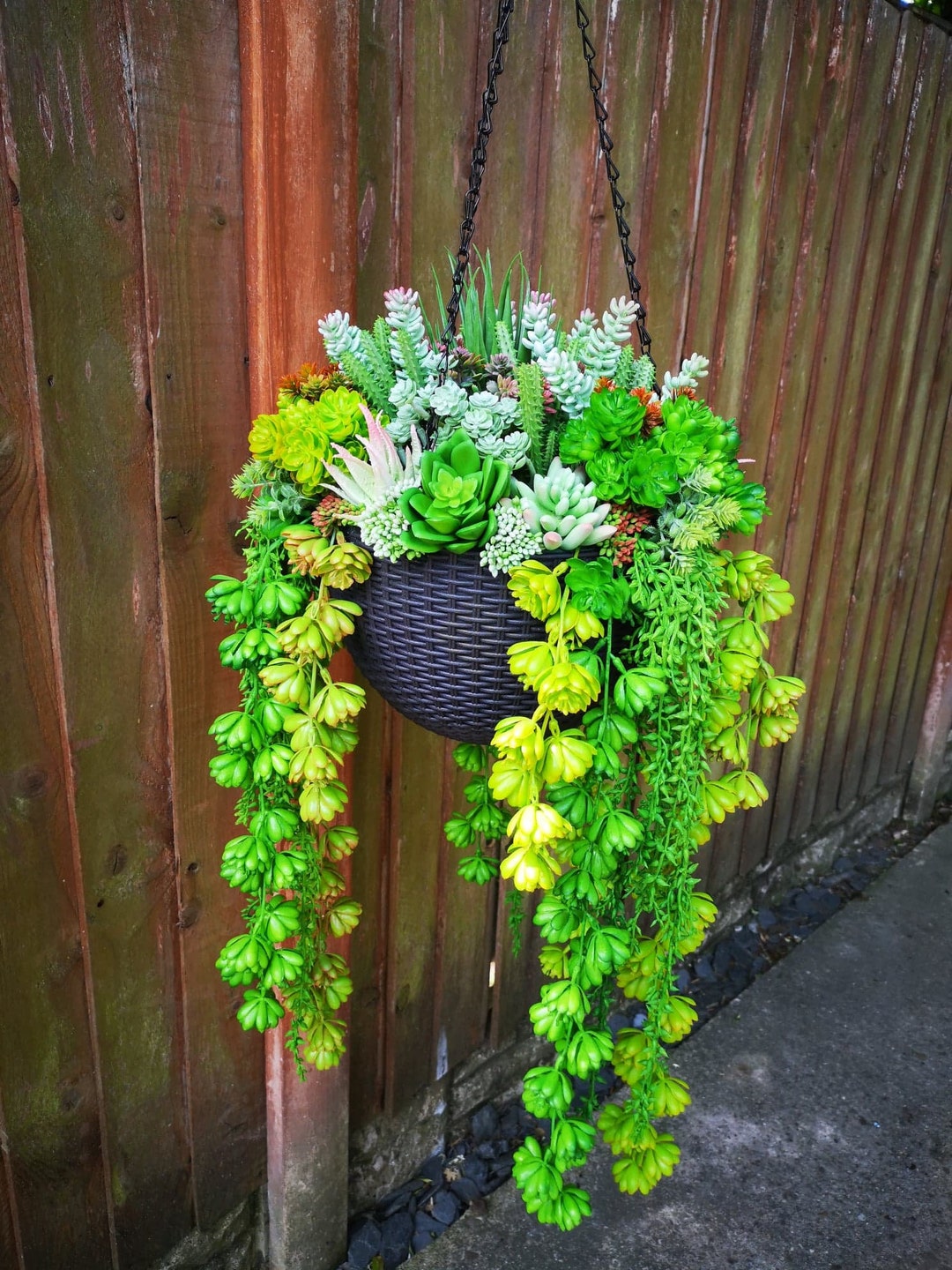 Large Artificial Hanging Basket Artificial Hanging Plants Etsy