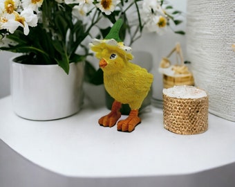 Easter chicken figurine, easter decoration, birds figurine, yellow chicken, garden decor, DIY figurines, spring decor,home decor, Easter