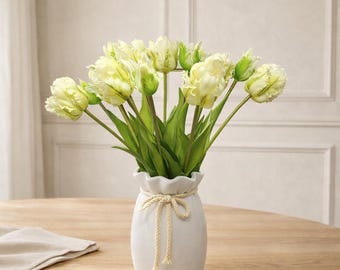 Real Touch Parrot Tulip Bouquet: Faux Floral Arrangement, 5 stems