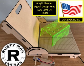 USA SPEC (G-FORGE) Acrylic Bender (Medium 11"X18" Cutting bed) -Digital Design Files