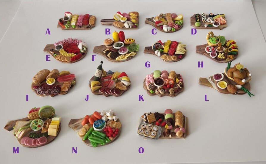 Miniature Charcuterie Board Polymer Clay Food Cheese Board Etsy Hong Kong