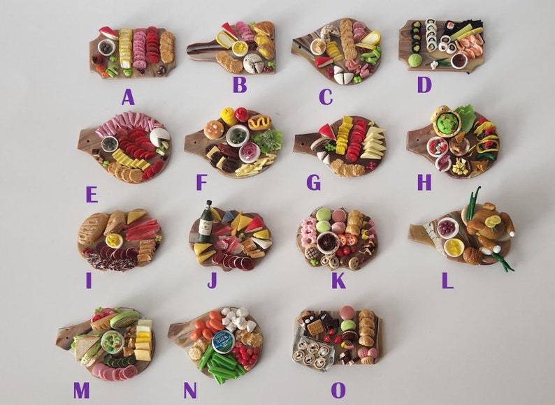 Miniature Charcuterie Board Polymer Clay Food Cheese Board Etsy Hong Kong