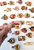 Miniature Charcuterie Board, Polymer Clay Food, Cheese Board, Miniature Dollhouse Accessories, Miniature Keychain, Magnet, Realistic Mini