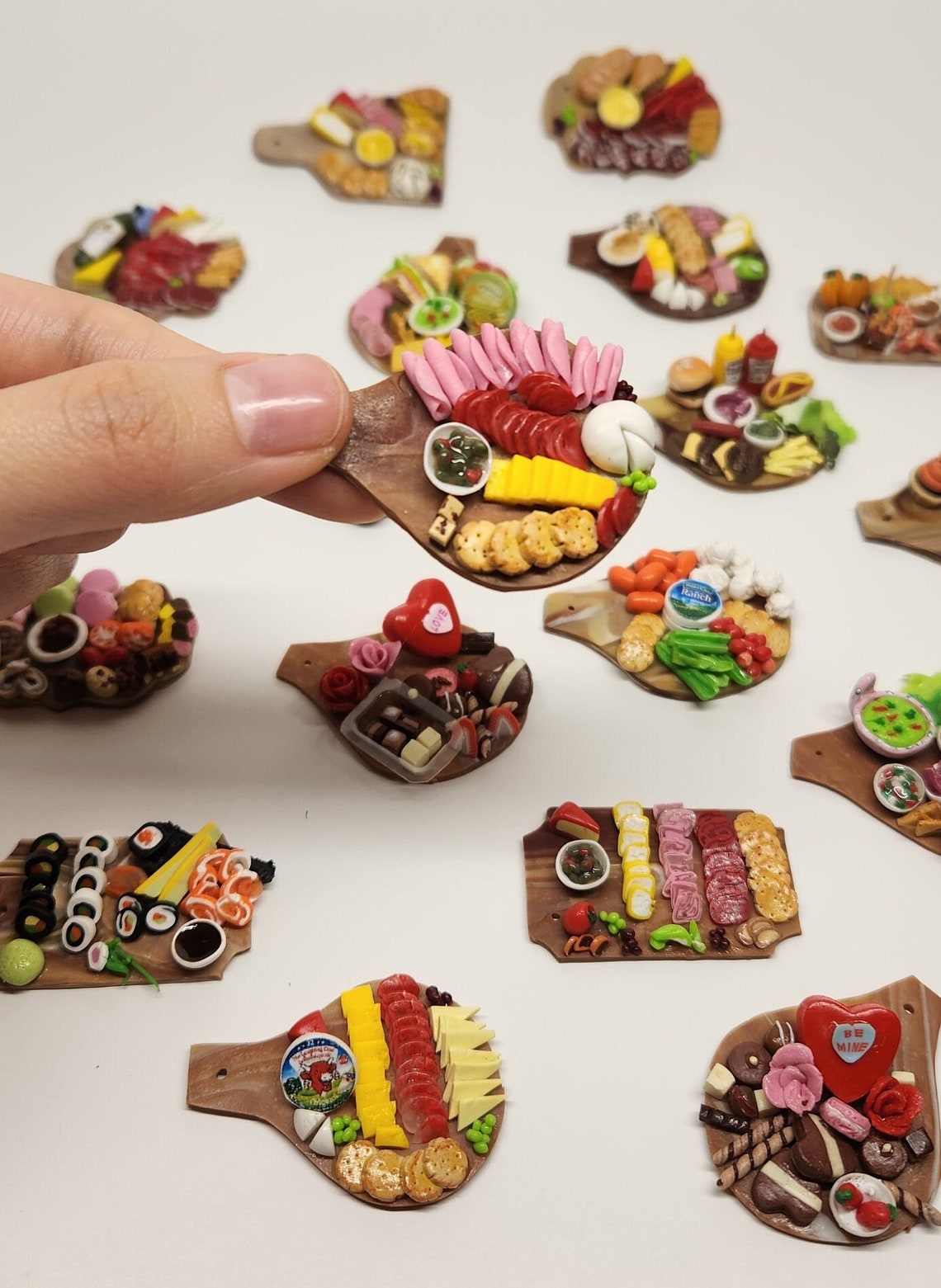 Miniature Charcuterie Board Polymer Clay Food Cheese Board Etsy