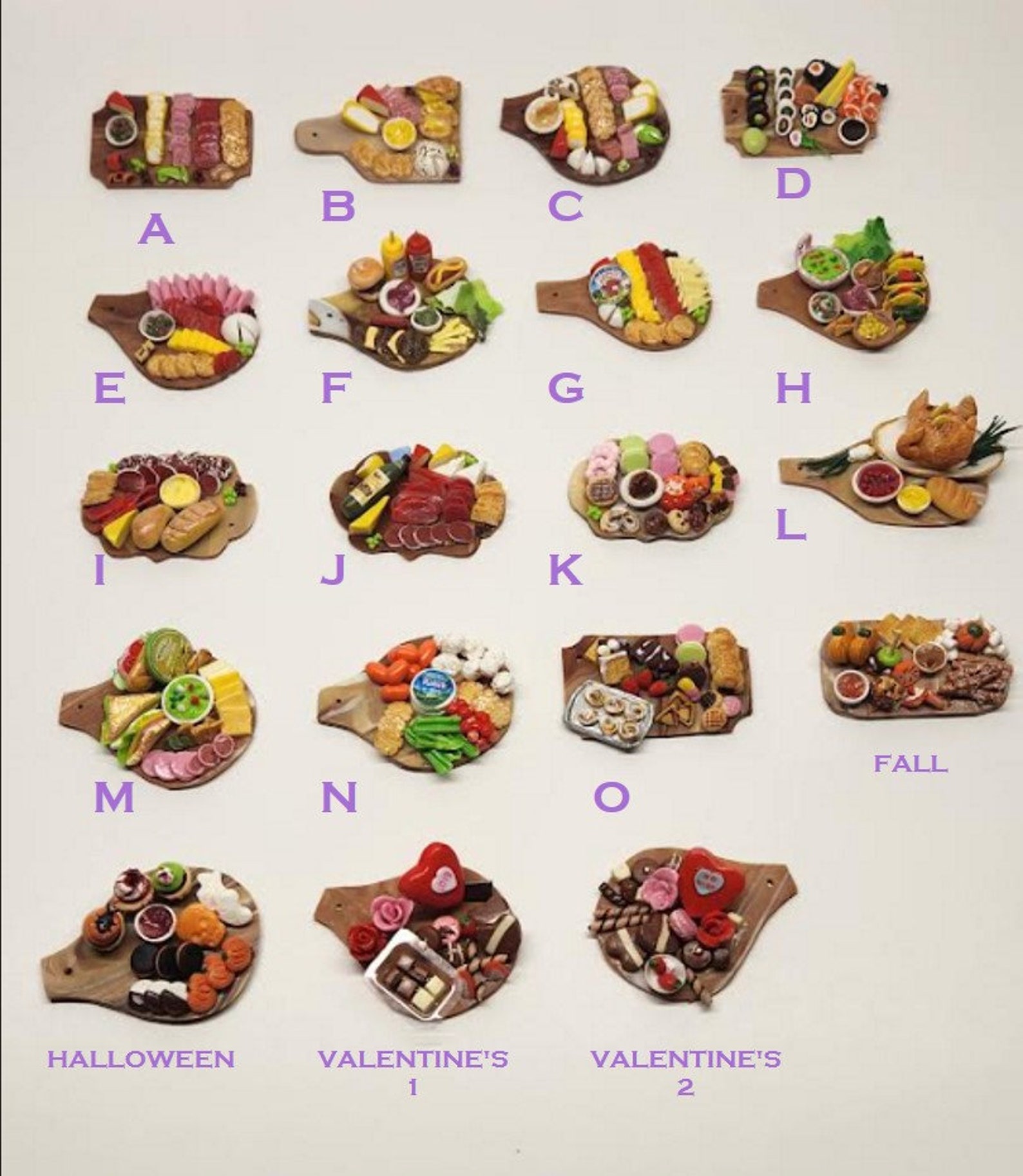 Miniature Charcuterie Board Polymer Clay Food Cheese Board Etsy