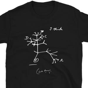 Darwin's Tree of Life Sketch Unisex T-Shirt-FREE Local Shipping to USA, UK & European Union