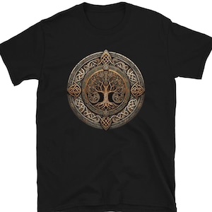 Tree Of Life, Celtic Shield s Celtic Knot Design - Short-Sleeve Unisex T-Shirt