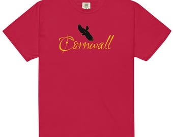 Cornwall Chough Bird T-Shirt: Cornish Coast Celtic Design