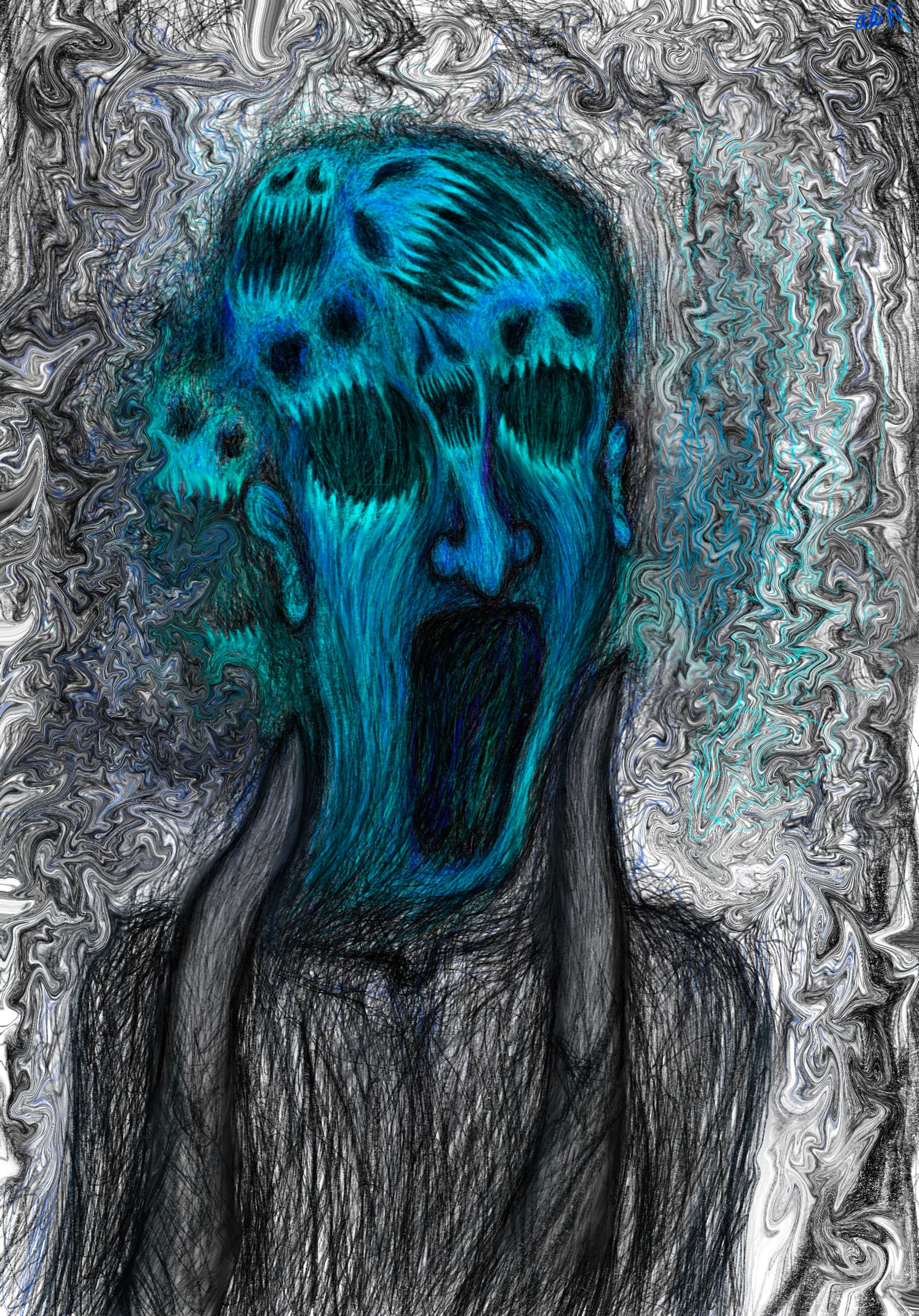 Handmade Artwork Painting Schizophrenia Etsy