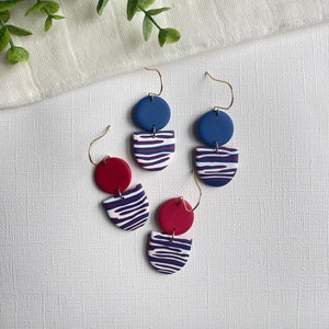 Buffalo Bills earrings, game day, buffalo zubaz, buffalove, 716 jewelry, football jewelry, bills mafia gift for women, Orchard park game