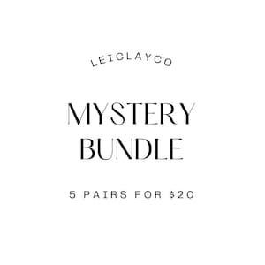 bundle earrings, mystery earrings pack, surprise mystery box, grab bag, clay earrings, clay earrings dangle