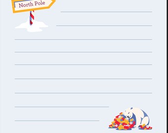 North Pole Stationary - Etsy