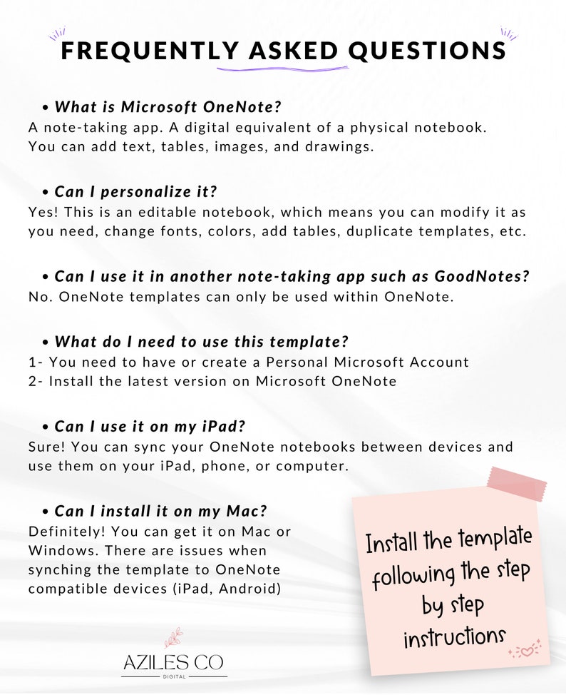 2023 2024 Onenote Calendar Editable Template Onenote Etsy Finland