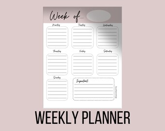 PRINTABLE Weekly Social Media Planner Digital Download - Etsy