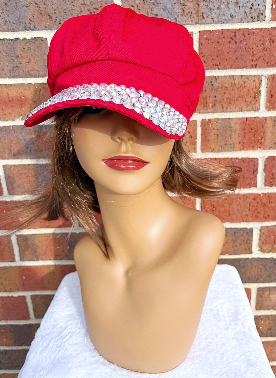 Red Newsboy Cap Etsy
