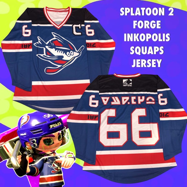 Splatoon 2 Inkopolis Squaps Hockey Jersey Cosplay