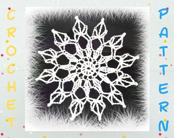 Schneeflocke Häkelanleitung PDF, Schneeflocke Spitzen Dekor, Handgemachte Schneeflocke Weihnachtsgirlande DIY, Weihnachtsornament