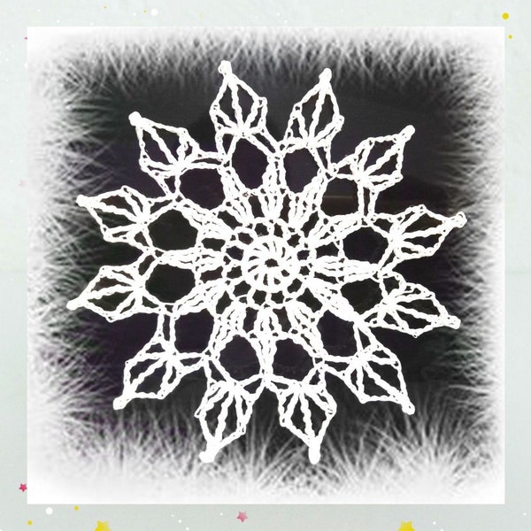 Snowflake crochet pattern PDF, Snowflake Lace Decor, Christmas Home Decoration, Handmade Snowflake Christmas Garland DIY, Christmas Ornament