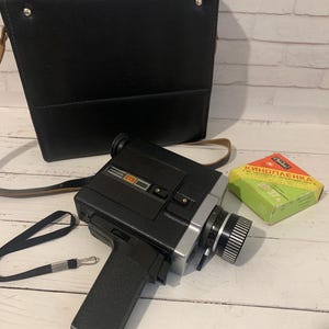 Vintage Movie Film Camera Avrora 219 Working Camera USSR Soviet Retro Cinematic Collectible Amateur Films Leather Case