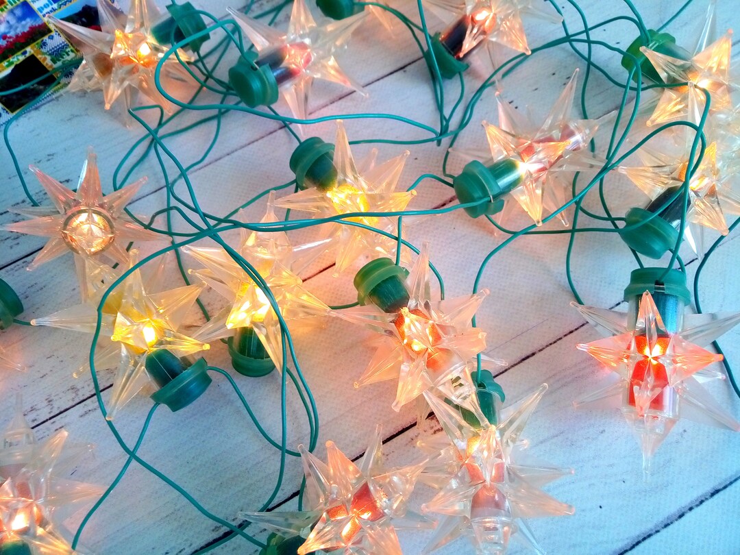 Vintage Easter Garland 80s. Electric Colored Lights. Holiday Christmas