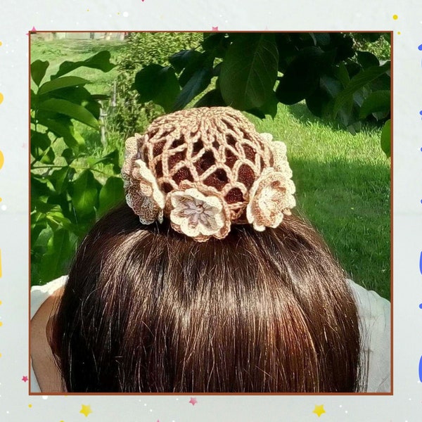 Crochet Pattern PDF, Bun Cover, Hair Net, Hair Accessories, Bun Holder, Ballet Dance Gift, Equestrian Show Hairstyle, Gymnastics, Fitness.