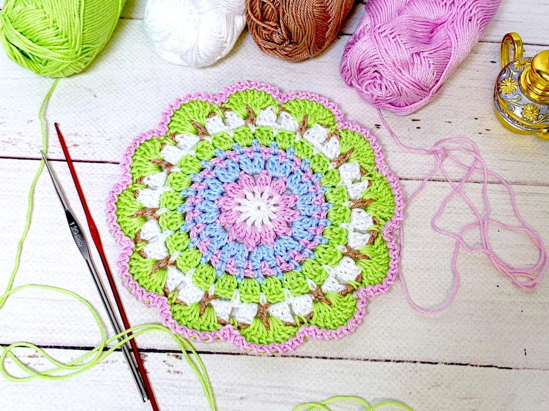 Crochet Stitch Lotus Flower Crochet Blanket Handmade Crochet Lotus