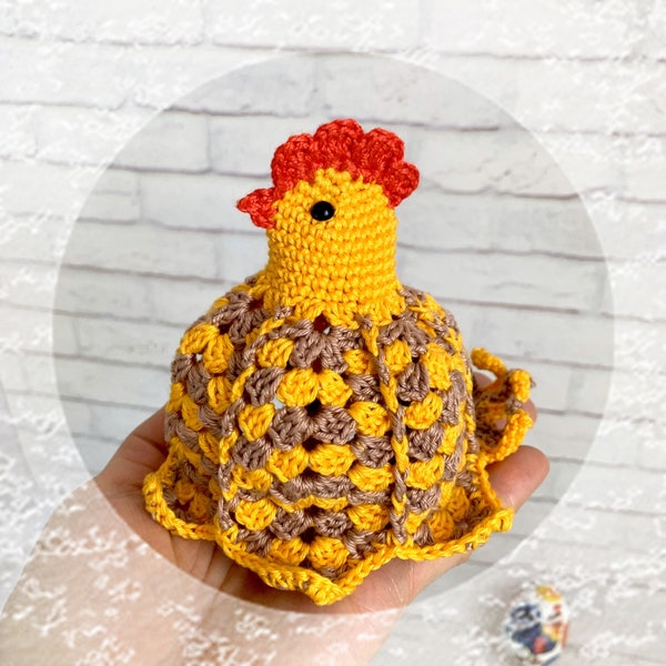 Crochet Pattern PDF Hen, Cover for Easter Eggs, Easter Lid for Candy Bowl, Easter Table Decor, Crochet Chicken Pattern, Cover Hen for Sweets