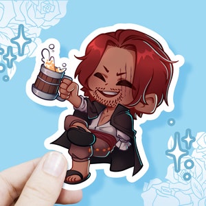Shanks - Matt Vinyl Aufkleber - Anime - ( 7,6 cm)