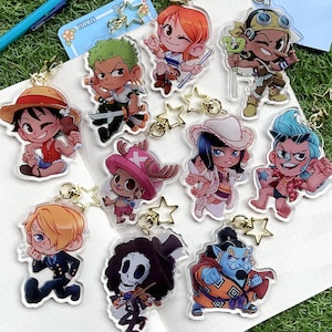 ONE PIECE Acrylic Charm - Strawhats - (3 inches / 7.6 cm)