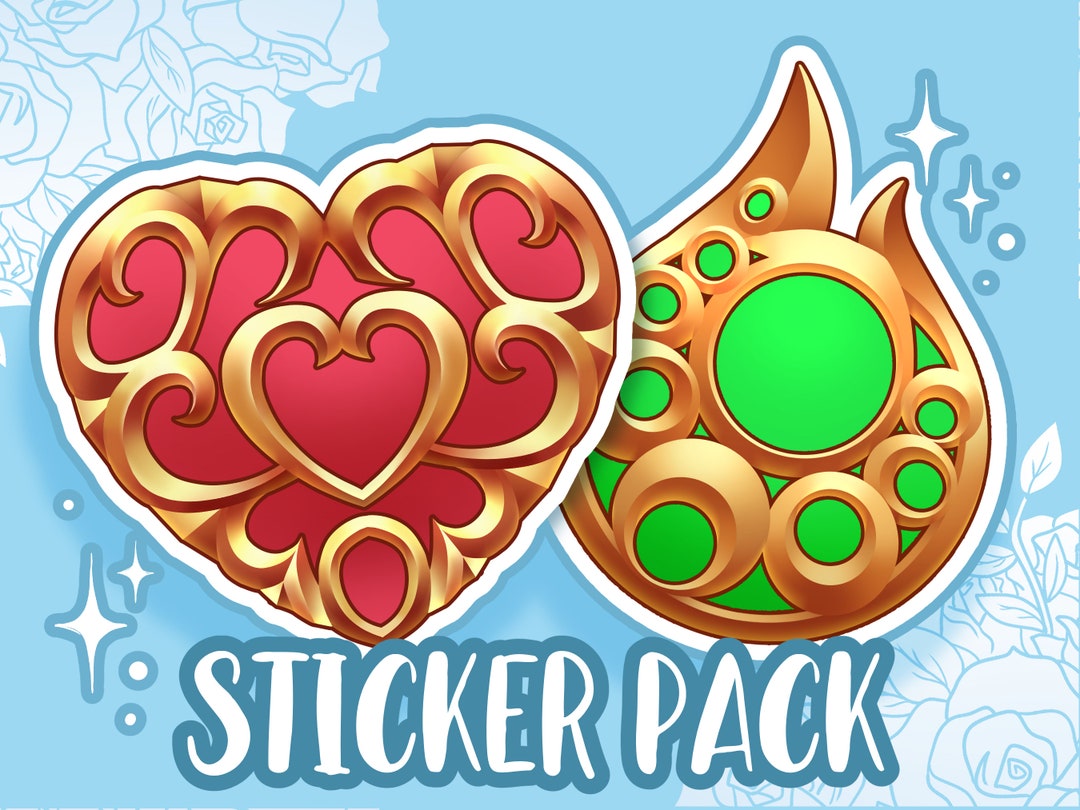 ZELDA BOTW Glossy Vinyl Sticker Pack Heart Container and Stamina Vessel