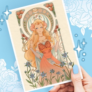 PRINCESS ZELDA Art print - Poster - Art nouveau Legend of Zelda - A6 / A5 / A4