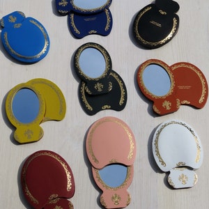 Handbag mirror, leather handbag mirror, little mirror, beauty mirror, travel mirror, mirror