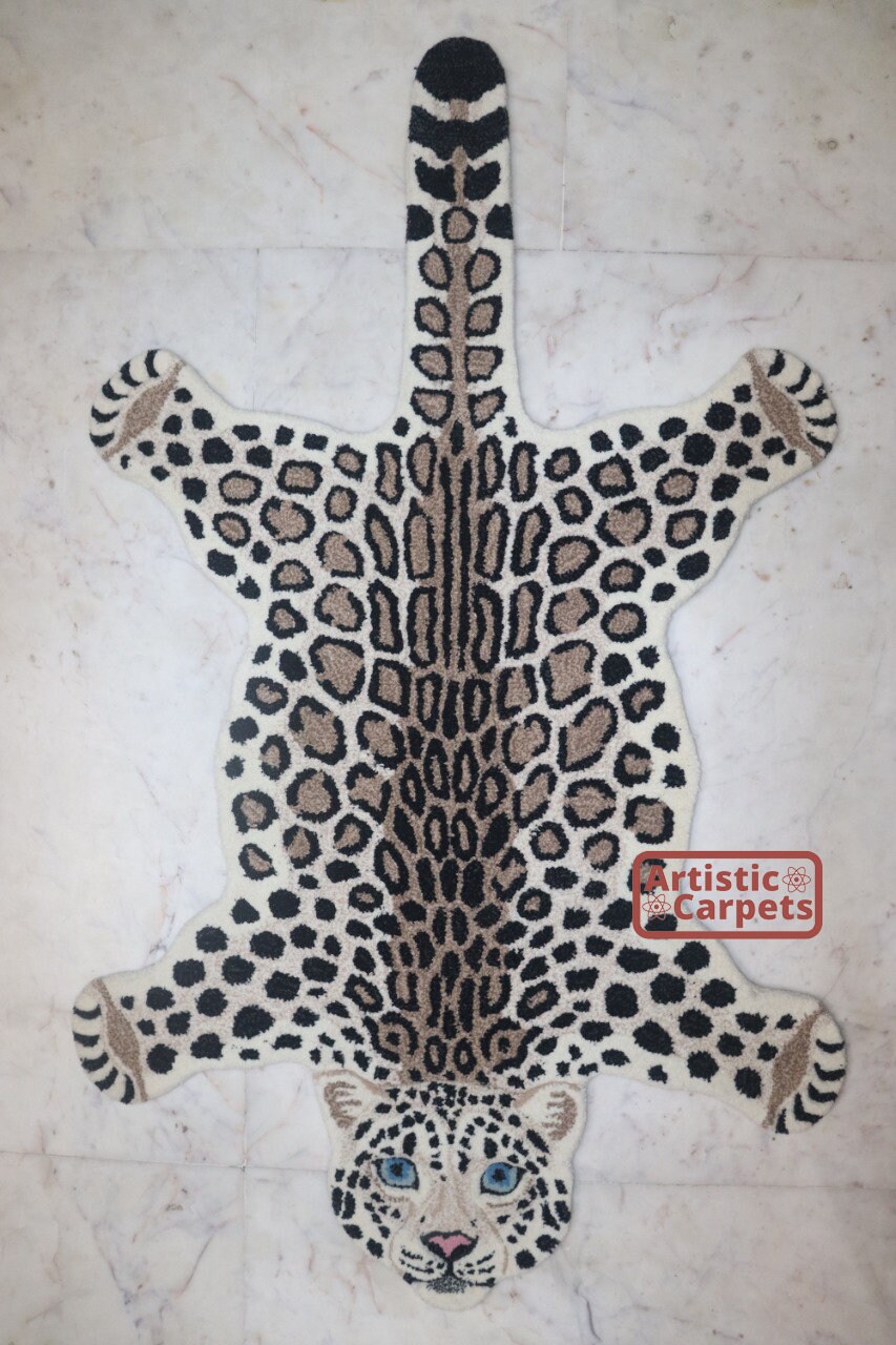 Hand Tufted Leopard Rug for Living Room / Bedroom / Kids Room - Etsy
