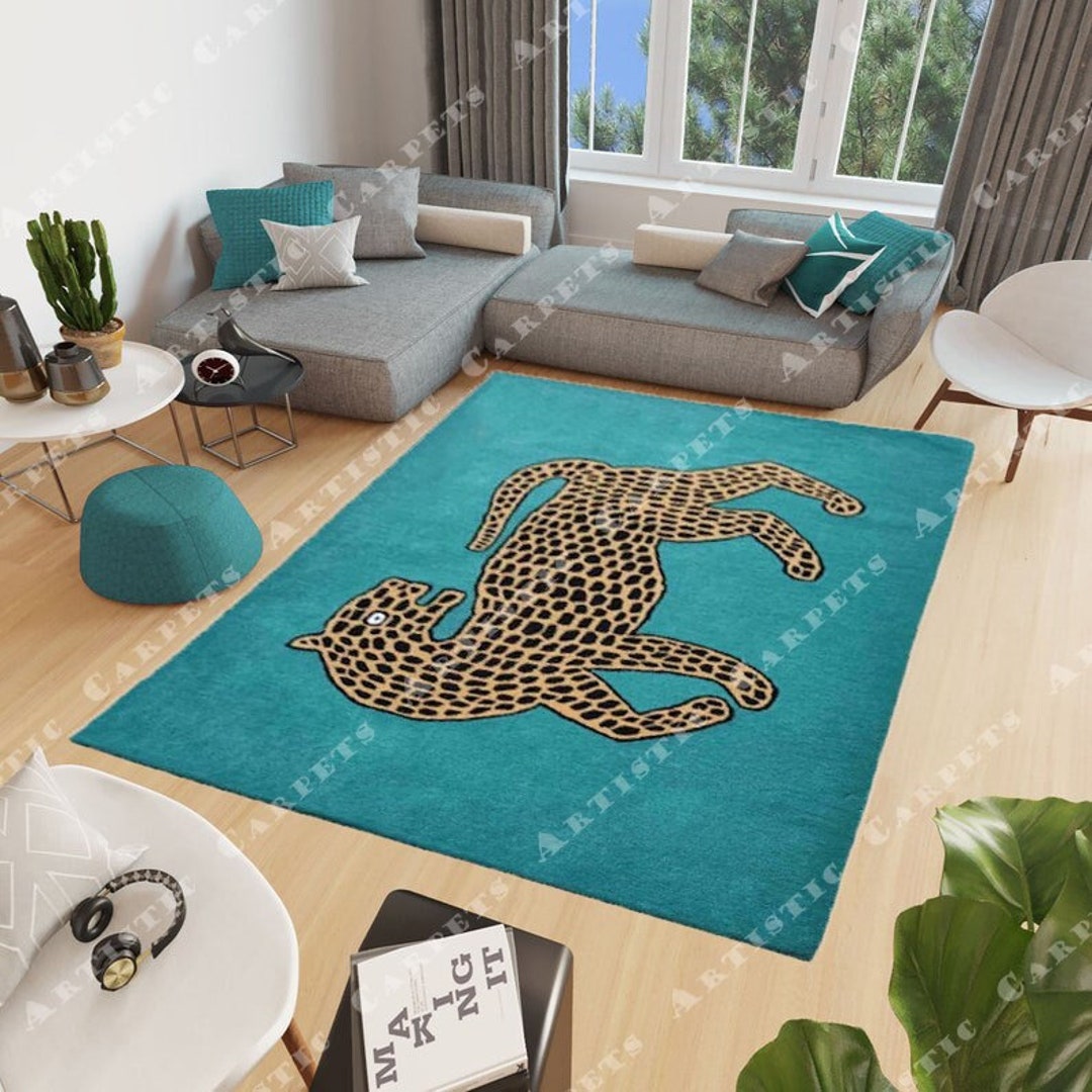 Hand Tufted Tibetan Tiger Rug New Pattern / Animal Leopard Rug Carpet