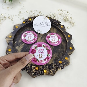 Ladkiwale Wedding Badges| Dulhan Side Pins| Shaadi Entry Brooch| Team Bride Button| Indian Marriage Accessories| Groom Side Badge| Barat Pin