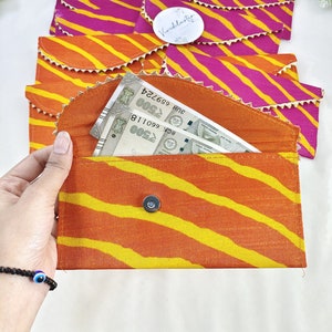 Handgemaakte borduurenvelop/bruiloft shagun zakje Indiase huwelijk shagun lifafa cashsefty, gast gunst Shadi cadeau shagunenvelop voor geld