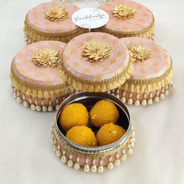 Mithai Canister Box/Steel tins handdecorated tiffin,laddu Containers steel dabba favor stainless boxes bhajji sweet storage chapati eid gift