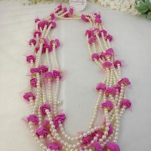 Milni Mala for Wedding Gifts| Swagat Haar| Welcome Garland| Pearl Swagat Mala| Bride Groom Varmala| Indian Wedding Favor| Mini Mala Necklace