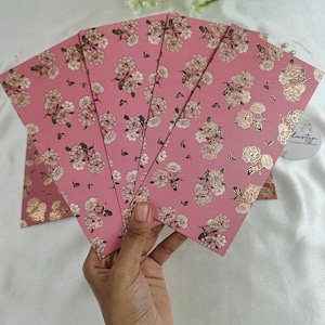 Floral Paper Design Envelopes for Groomsman's & Guest Favors