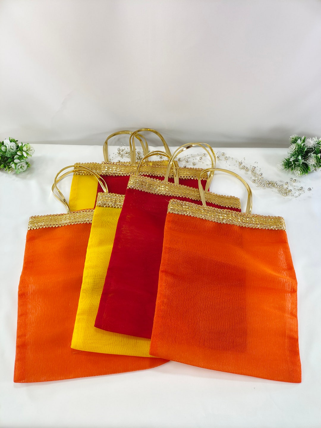 Latest Bridal Shower Favor Bags Handmade Silk Gift Pouches for Wedding ...