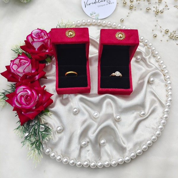 Handcrafted Ring Platter Set: Celebrate your Engagement/Ring/Roka ceremony in style.Wedding celebration,Stylish Roka,Sagai,platter,Thal