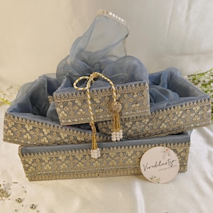 Decorative Shagun Tray Set | Indian Wedding Gift Hamper